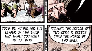 Illustration for article titled Candorville Comic: The Lesser of 2 Evils