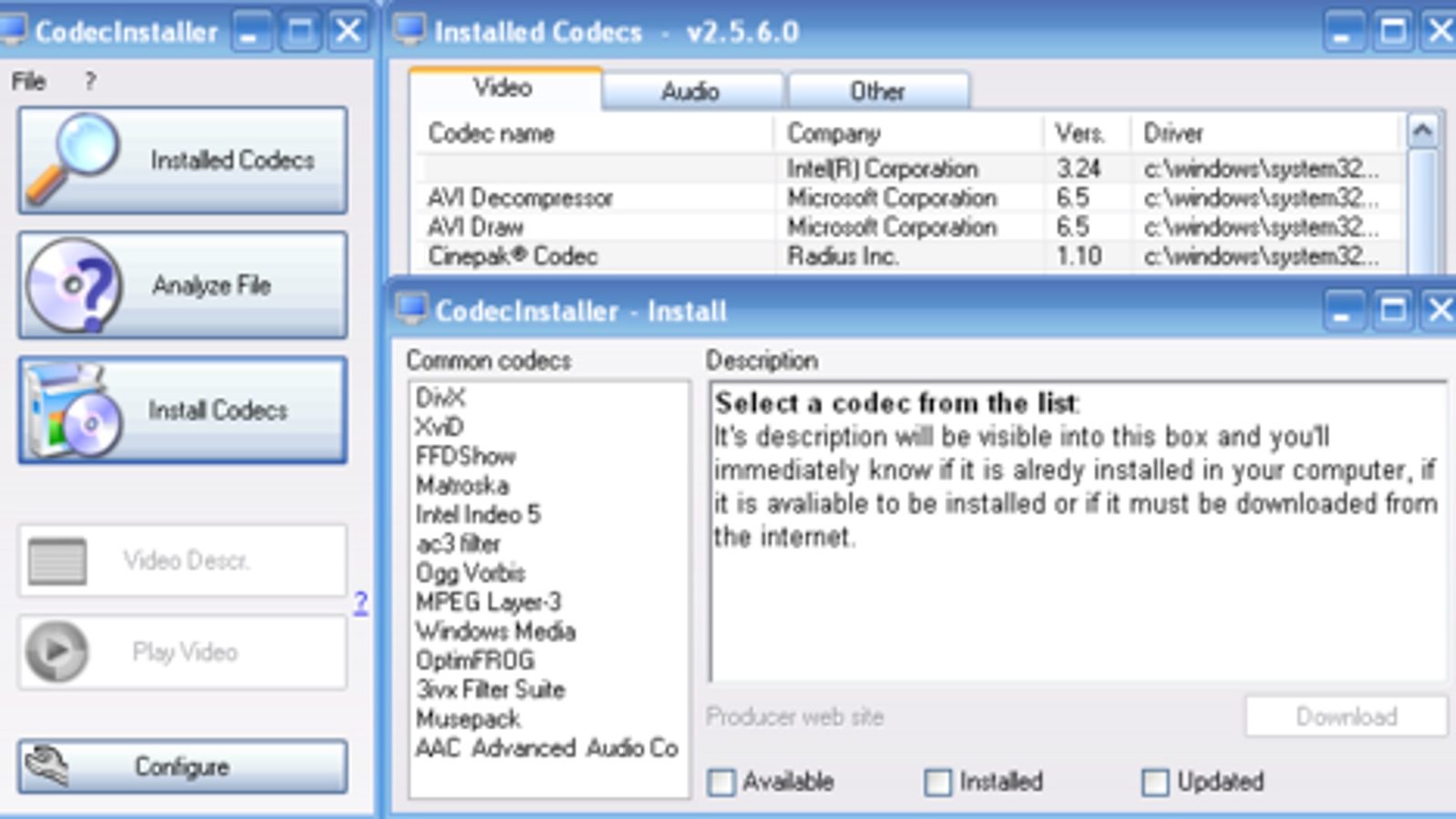 Install g2m4 codec