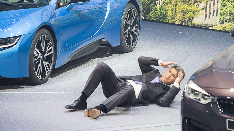 Illustration for article titled New BMW CEO Collapses In The Middle Of Press Conference
