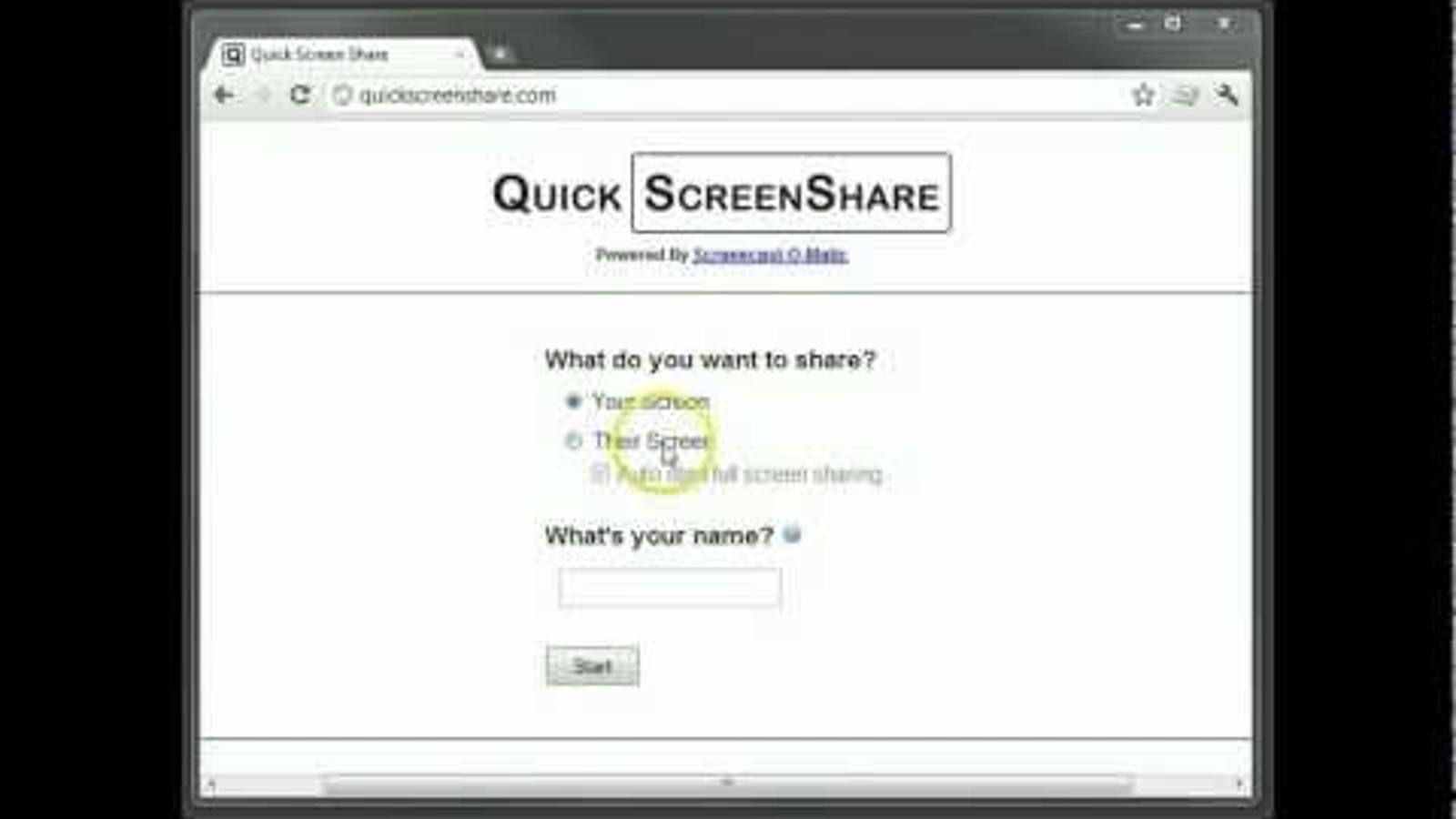 quick desktop sharing