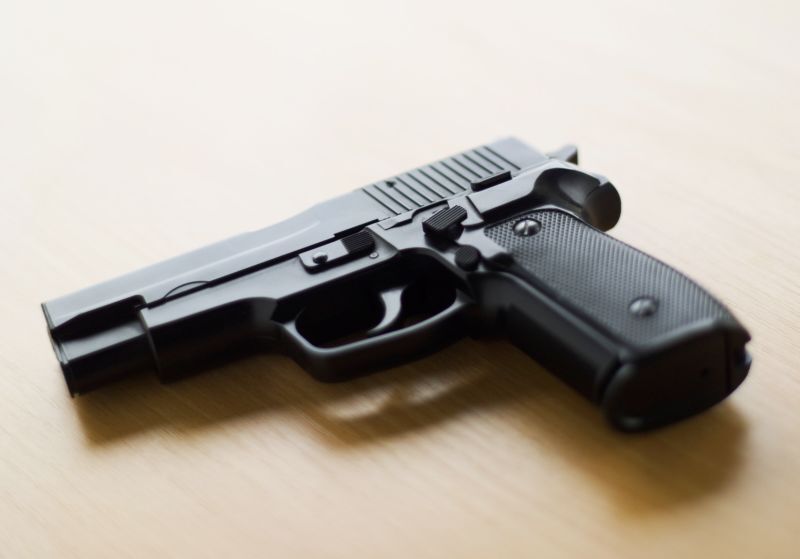 A semiautomatic weapon