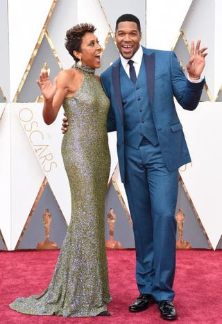 Robin Roberts and Michael Straham on the red carpet for the 88th Oscars on Feb. 28, 2016, in Hollywood, Calif.VALERIE MACON/AFP/Getty Images