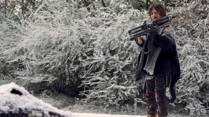 Daryl (Norman Reedus) in the season nine finale of The Walking Dead.
