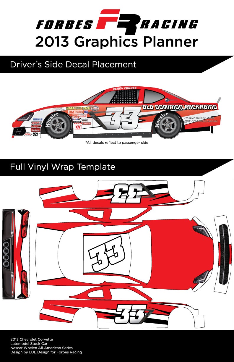 Late Model Race Car Graphics Design Templates