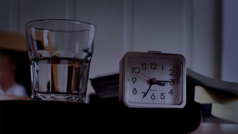 Man Puts Glass Of Water On Bedside Table In Case He Needs ...