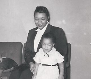 My grandmother and mom at Christmas in Cincinnati in 1956 (courtesy of Moji Alawode-El)