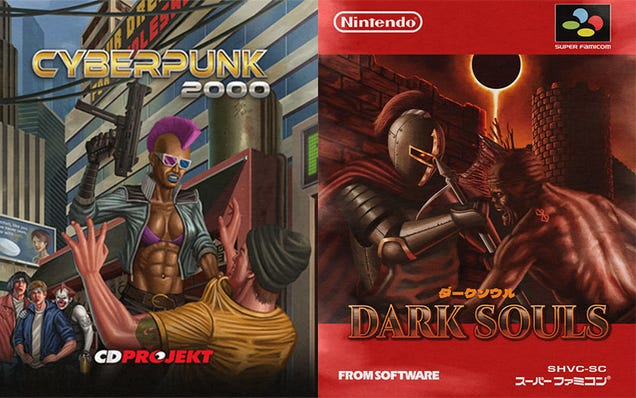 Modern Video Games With Retro Box Art