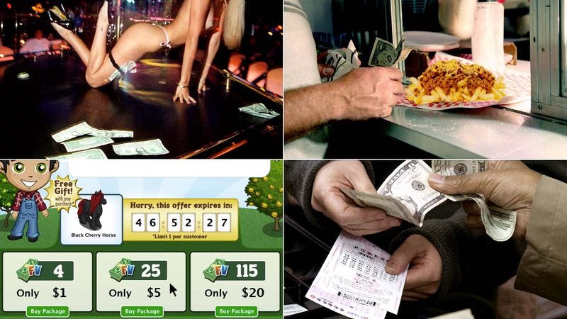 Several of the goods and services that the country’s humiliated currency can’t believe it is being exchanged for.