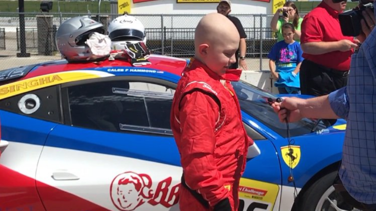 The Iowa Boy With Leukemia Got To Ride In A Ferrari Race Car