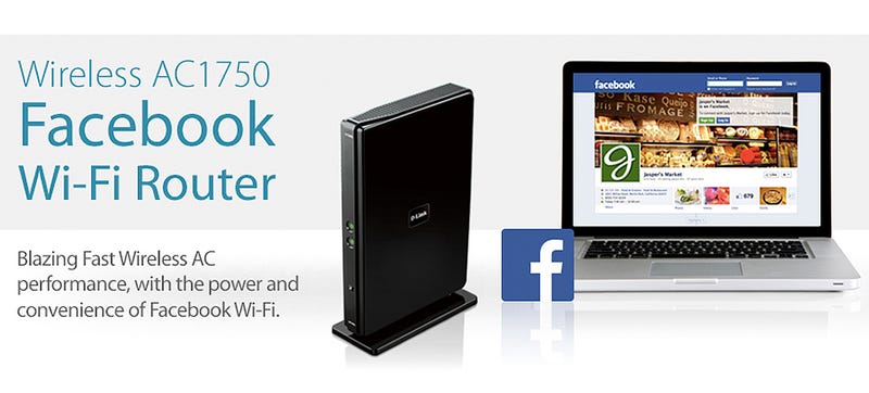 Illustration for article titled A New Wireless Router Lets You Trade Facebook Check-Ins For Free Wi-Fi