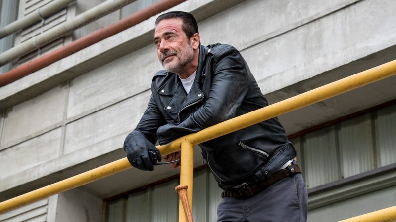 Negan (Jeffrey Dean Morgan) looks deservedly smug after last night’s not-terrible episode.