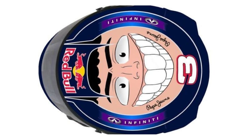 Illustration for article titled Daniel Riccardo's Helmet Design Is Definitely Luffy From One Piece