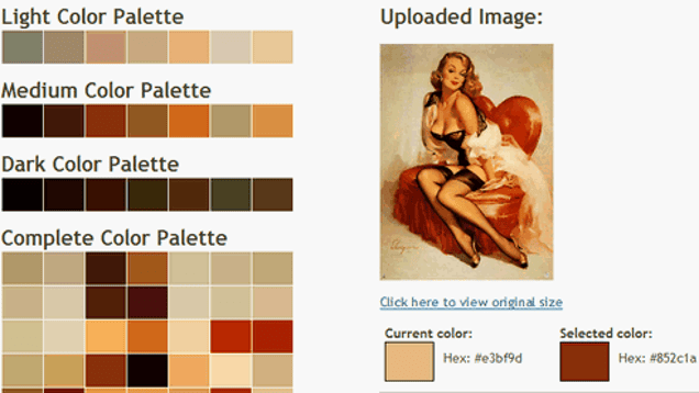 generate matching color palette from image