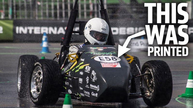 Illustration for article titled First 3D-Printed Racecar Is Real And Real Fast