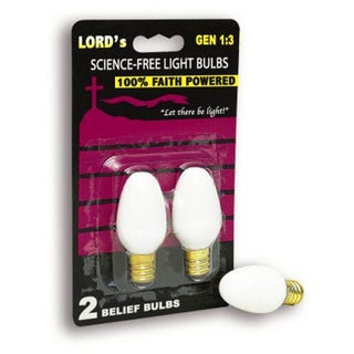 Illustration for article titled Lord's Lightbulbs Are Faith-Powered