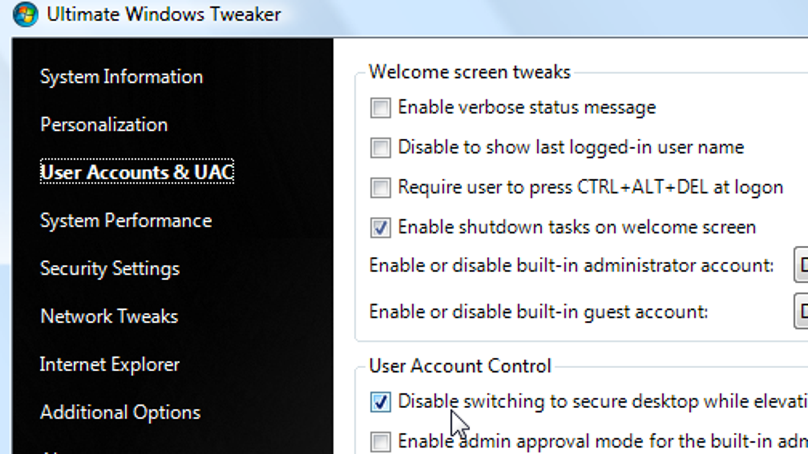ultimate tweaker for windows 10