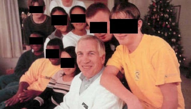 Image result for jerry sandusky with kids