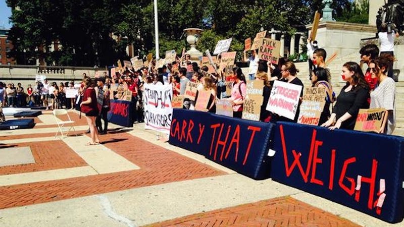 Illustration for article titled Columbia Students Drag Mattresses Onto Campus to Support Rape Survivor