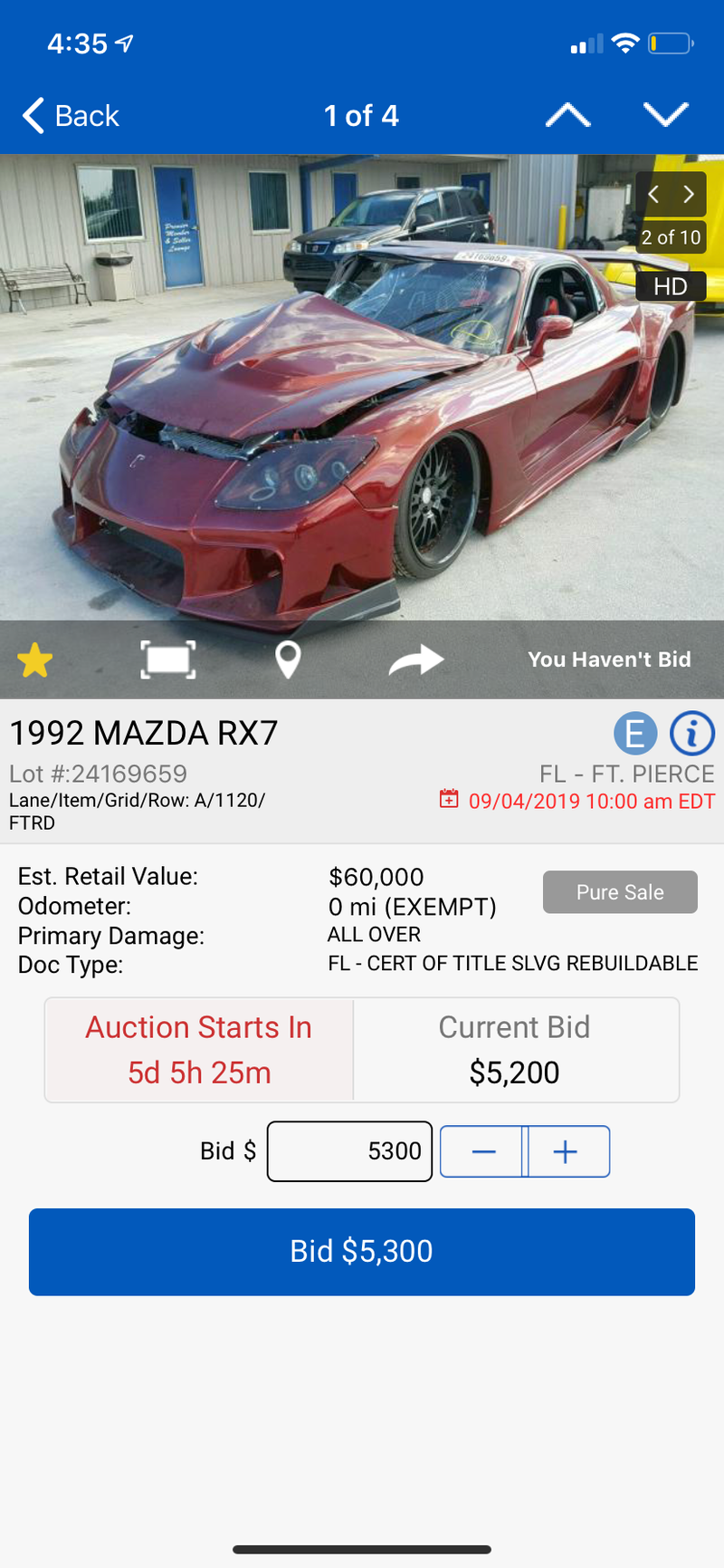 Illustration for article titled HOLY SHIT THERE IS A VEILSIDE FORTUNE RX-7 FOR SALE ON COPART!!!