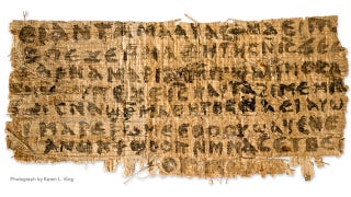 Illustration for article titled Newly revealed papyrus fragment mentions Jesus's wife