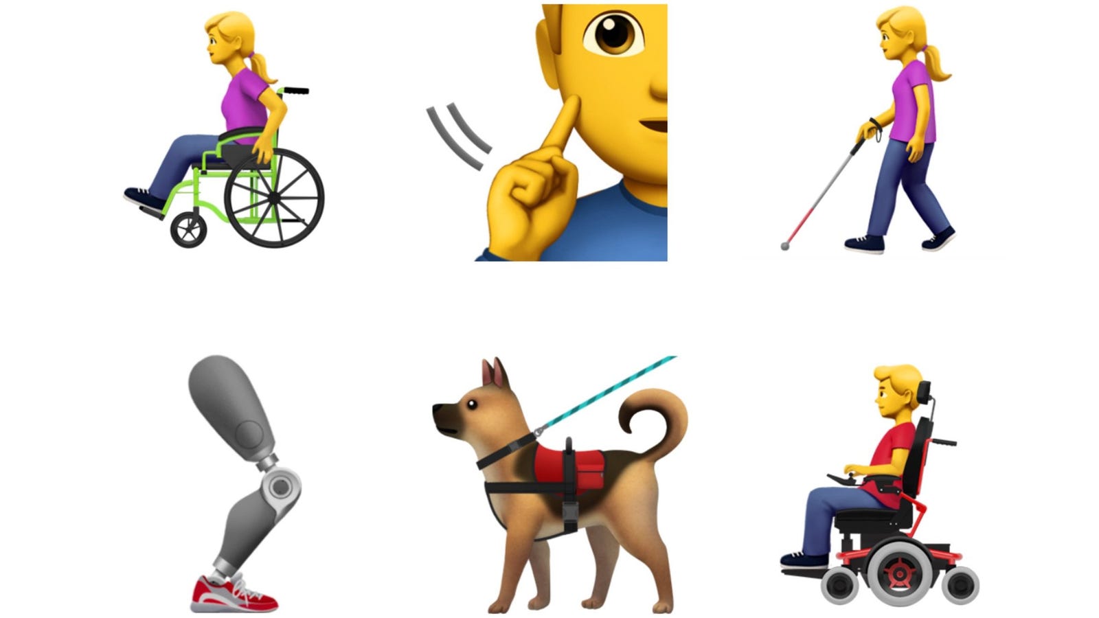 photo of Apple Proposes First Accessibility Emoji, Including Guide Dogs and Prosthetics image