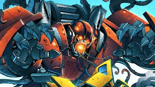 Illustration for article titled Remember when Nikola Tesla teamed up with Optimus Prime to battle Lovecraftian Decepticons?