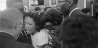 Mourners at funeral for victims of 16th Street Baptist Church bombing (Burton McNeely/Time & Life/Getty Images)