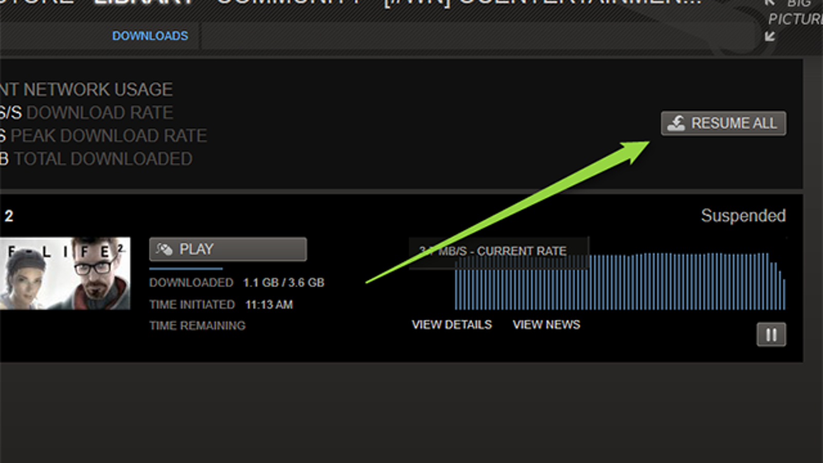 steam download while playing