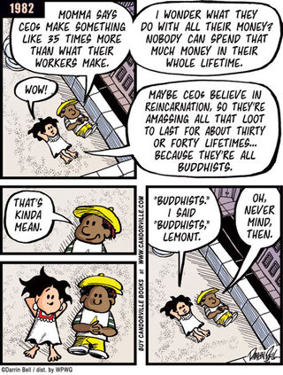 Illustration for article titled Candorville Comic: Buddhists