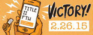 The advocacy group Free Press celebrates the FCC vote Thursday on net neutrality.