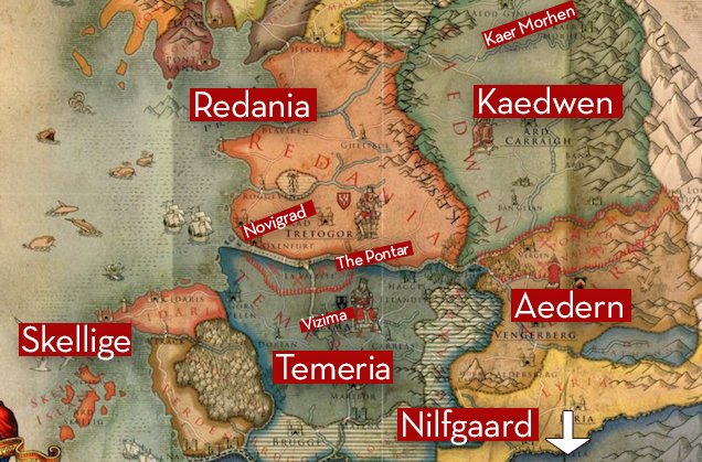 Map Of The World Of The Witcher Okay, I think I understand what Witchers are all about. Can we talk a little bit more about where this all takes place?