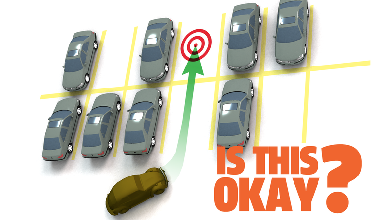 Illustration for article titled Is It Okay To Pull Through One Parking Spot Into Another Empty One?