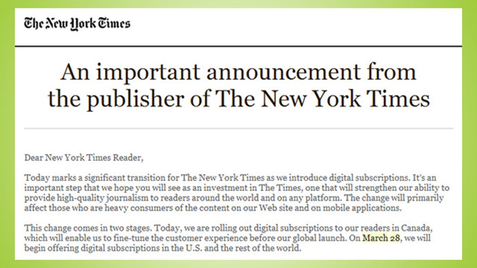 How to Work Around the New York Times' 20ArticleperMonth Paywall
