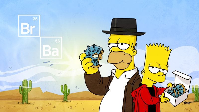 Illustration for article titled Watch: This week's Simpsons' couch gag is a tribute to Breaking Bad