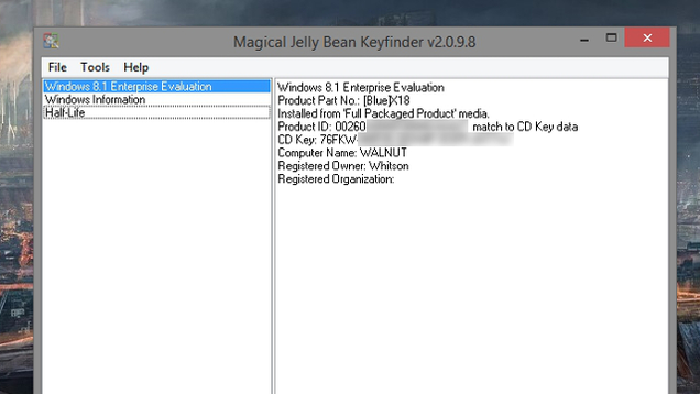 magical jely bean keyfinder