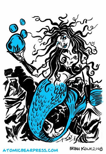 Illustration for article titled Bizarre Mer-men and Mermaids From Scifi History