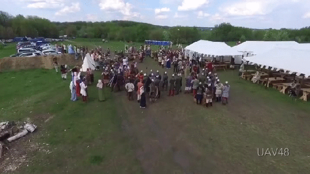 When the Past and Future Collide: Russian Reenactor Takes Out Drone With Spear