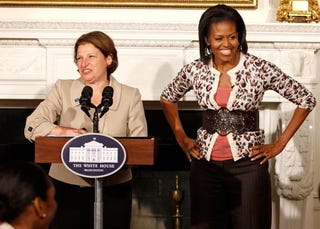 Susan Sher and First Lady Michelle Obama
