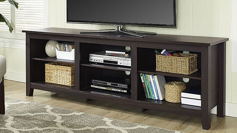 Espresso Wood TV Stand, $119