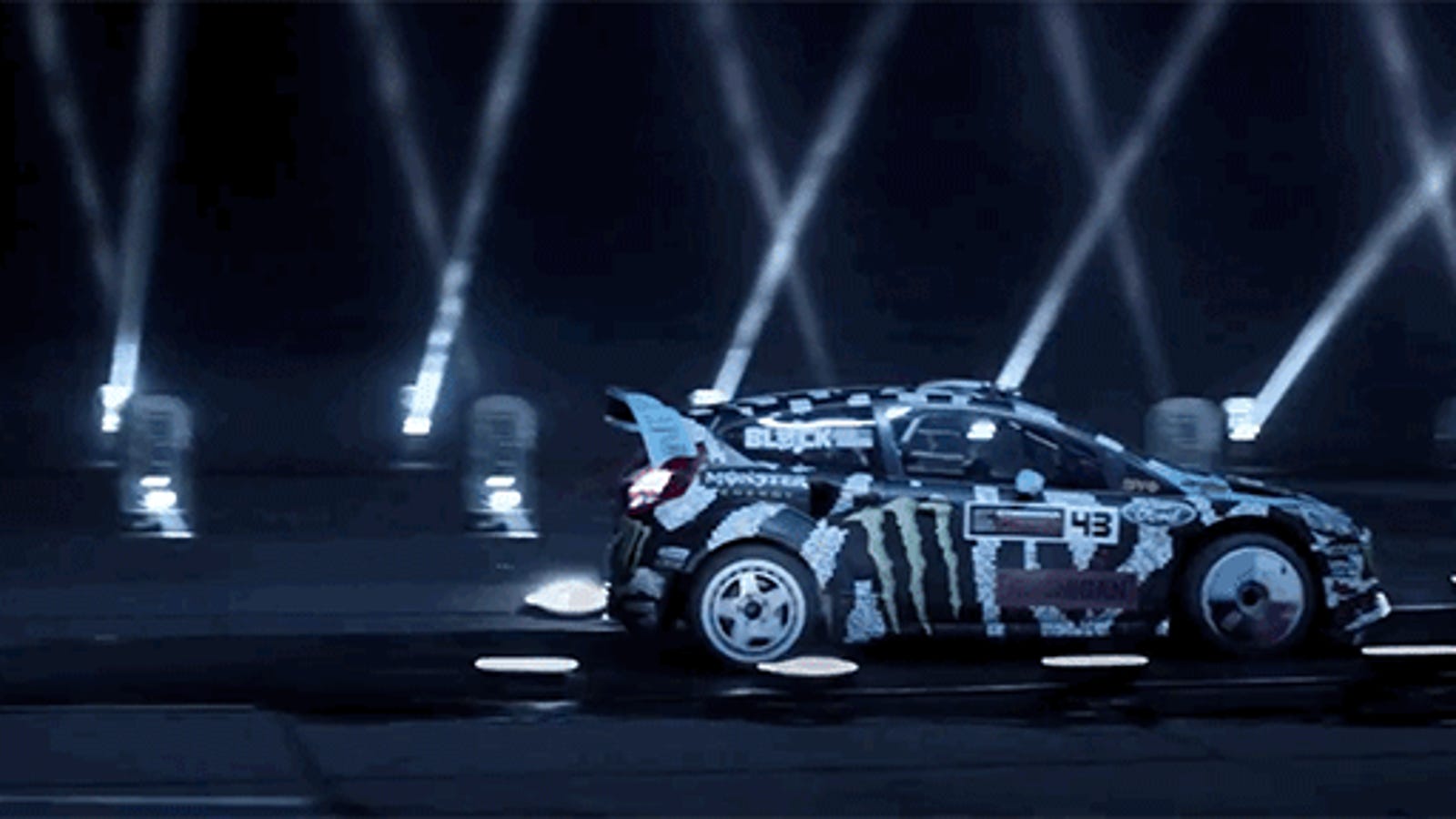 Watch Ken Block Jump An Audi R8 In The Dark