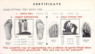 Illustration for article titled When X-rays were given in shoe stores