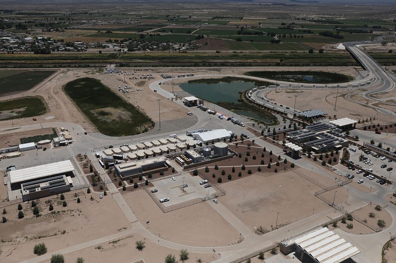 A tent encampment holding children of immigrants is seen recently built near the Tornillo Port of Entry on June 19, 2018 in Tornillo, Texas.
