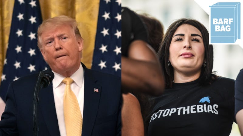 Illustration for article titled Laura Loomer is Very Upset She Wasn't Invited to Trump's Truly Dumb Social Media Summit
