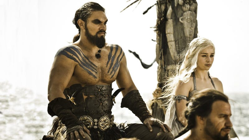 Drogo y Daenerys durante su boda.