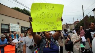 A demonstration in New York City on July 19, 2014, against the death of Eric Garner in police custody on Staten Island two days earlier. Spencer Platt/Getty Images