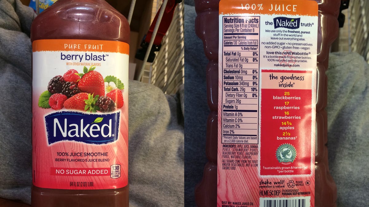 Naked Juice Nutrition Label
