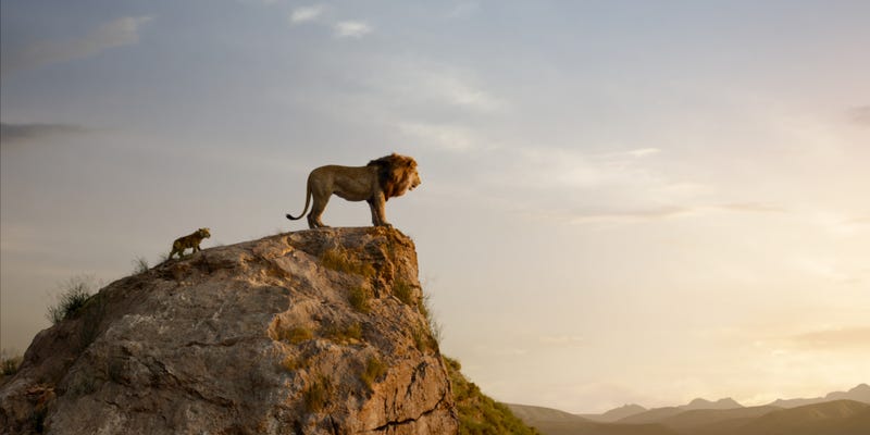 Musafa y Simba en el remake de El Rey León.