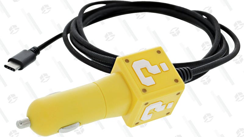 PowerA Nintendo Switch Super Mario Question Block Car Charger | $8 | Amazon
