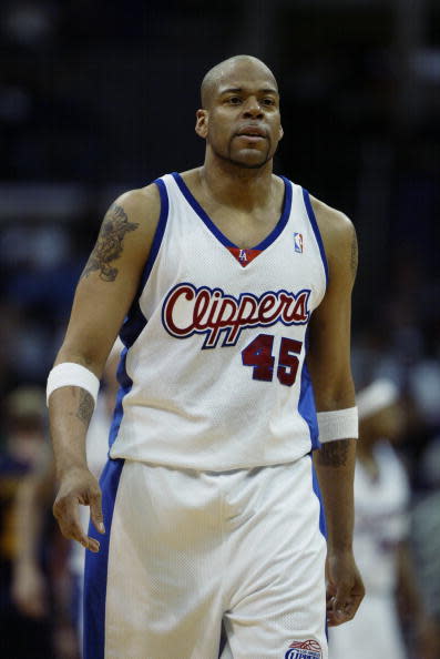 Sean Rooks of the Los Angeles Clippers during a game against the Golden State Warriors at the Staples Center in Los Angeles on Feb. 26, 2003 Lisa Blumenfeld/Getty Images