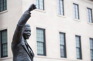 A statue of Nelson Mandela outside the South African Embassy on Dec. 6, 2013, in Washington, D.C.Pete Marovich/Getty Images
